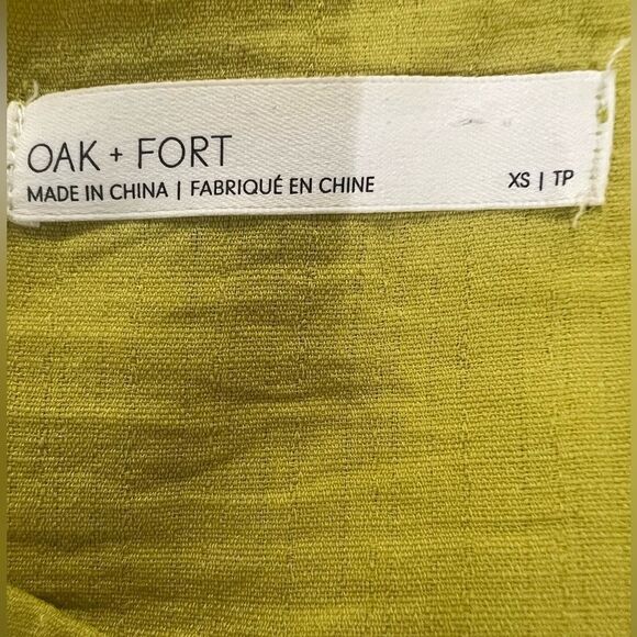 Oak + Fort yellow green sleeveless midi dress size xs Minimalist modern chic - Picture 4 of 7